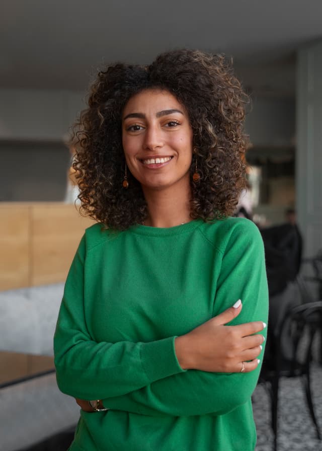 An person represent the clients